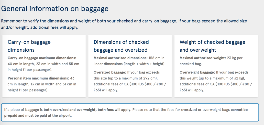 2025年多伦多常见航空公司最新行李规定:尺寸、费用,都在这里了 2025年多伦多常见航空公司最新行李规定:尺寸、费用,都在这里了